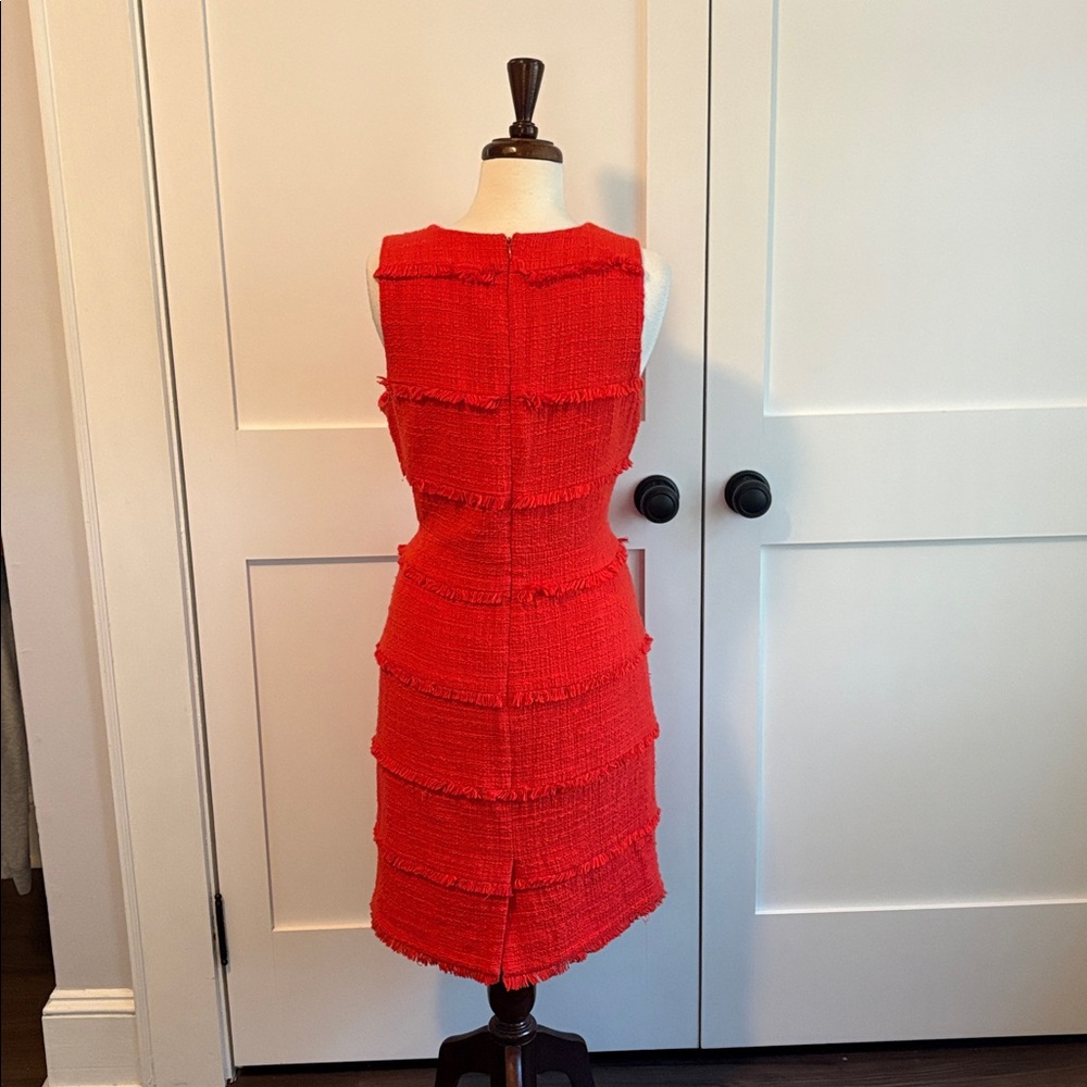 Stunning Red Hot Orange dress J Crew size 14 😎3 for $25 - Picture 4 of 5